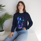 Neon Archer Anime Girl Sweatshirt Cyber Glow Streetwear Gift for Gamers and Anime Lovers