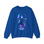 Neon Archer Anime Girl Sweatshirt Cyber Glow Streetwear Gift for Gamers and Anime Lovers