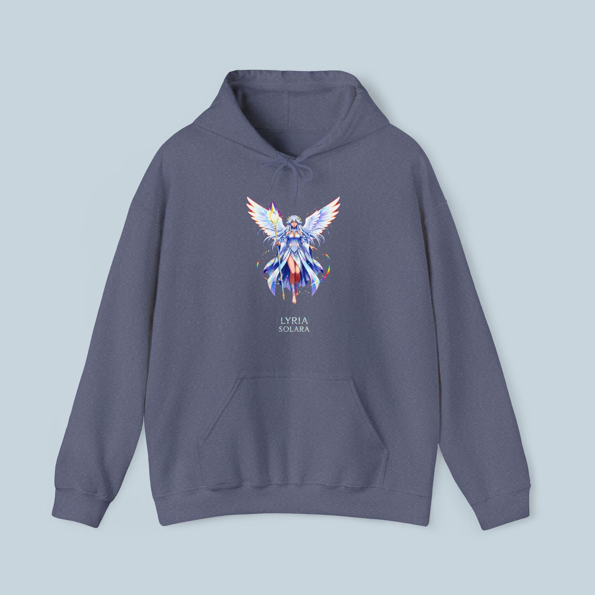 Lyra Solara Anime Hoodie | Fantasy Angel Hoodie | Celestial Guardian Streetwear | Anime Gift for Fans  and Collectors | Epic Anime Apparel