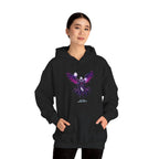 Nyxa Auralight Hoodie Anime Dark Sorceress Sweatshirt Magical Wings Neon Purple Gothic Fantasy Gift for Anime Lovers and Gamers