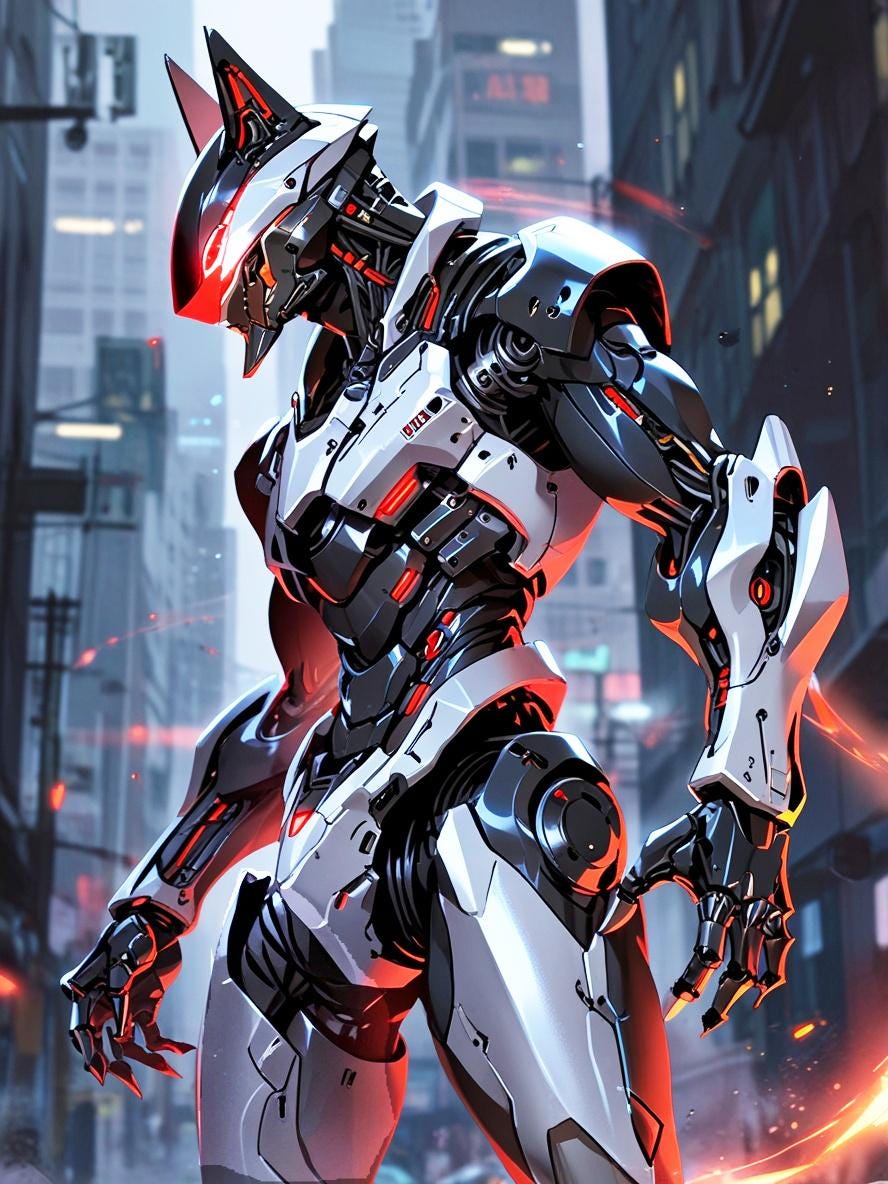 Cyber Wolf Mecha Sherpa Blanket  | Futuristic Anime Armor with Wolf Head | Gamer Gift, Otaku Bedding, Mechacore Vibes | Epic Anime Apparel