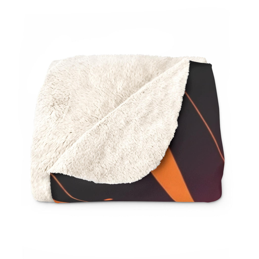 Lightning Kick Anime Sherpa Blanket Neon Glow Fighter Throw Electric Hero Fleece Gift for Gamers and Anime Fans