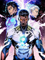 Anime Hero Sherpa Blanket Cyberpower Trio Glow Comic Style Futuristic Sci-Fi Fleece Throw Blanket Gift for Anime Lovers