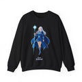 Lyra Frostfeil Ice Sorceress Anime Sweatshirt Royal Blue Magical Girl Frost Mage Gift for Anime Fans Fantasy Streetwear Winter Gamer Apparel