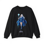 Lyra Frostfeil Ice Sorceress Anime Sweatshirt Royal Blue Magical Girl Frost Mage Gift for Anime Fans Fantasy Streetwear Winter Gamer Apparel