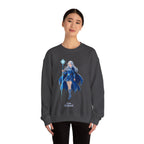 Lyra Frostfeil Ice Sorceress Anime Sweatshirt Royal Blue Magical Girl Frost Mage Gift for Anime Fans Fantasy Streetwear Winter Gamer Apparel