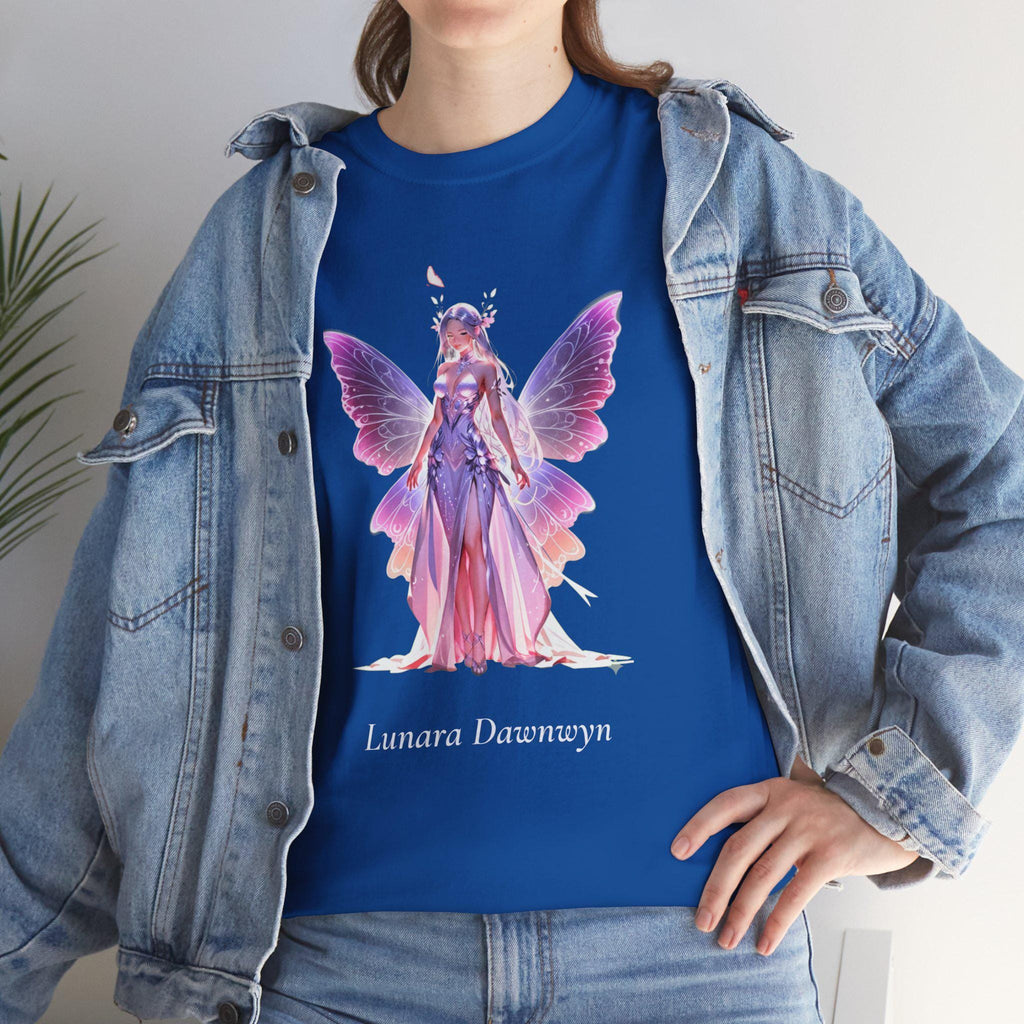 Fairy Queen Anime Shirt Lunara Dawnwyn T-Shirt Magical Butterfly Wings Fantasy Gift for Anime Lovers and Dreamers