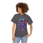Neon Mecha Warrior T-Shirt Cyberpunk Anime Robot Streetwear Gift for Gamers and Mecha Fans