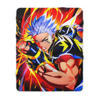 Lightning Hero Anime Sherpa Blanket Bold Electric Superpower Throw for Anime Fans and Gamers