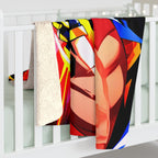 Lightning Hero Anime Sherpa Blanket Bold Electric Superpower Throw for Anime Fans and Gamers