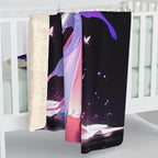 Fairy Queen Sherpa Blanket Magical Pastel Wings Fantasy Anime Throw Blanket Gift for Her Cozy Fairycore Aesthetic Room Decor