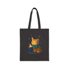 Cozy Cat Cocoa Tote Bag Cute Kawaii Cat Lover Gift Anime Coffee Shopper Eco Bag Warm Aesthetic Art Epic Anime Apparel