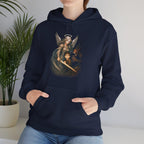 Guardian Angel Hoodie Anime Style, Protective Angel and Child Artwork Spiritual Gift Hoodie for Anime Fans and Collectors