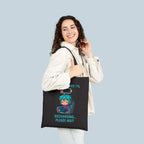 Social Battery 1% Tote Bag | Funny Introvert Anime Girl Canvas Tote | Recharging Please Wait Bag Gift for Gamers, Students, Coffee Lovers