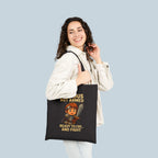 Anxious But Armed Tote Bag Funny Gamer Gift for Anime Fans Nerdy Warrior Humor Ready to Cry and Fight Satchel