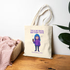 Social Battery Tote Bag Funny Anime Girl Introvert Gift for Shy People and Low Energy Days