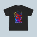 Neon Ninja Anime T-Shirt Red Lightning Warrior Cool Streetwear Gift for Anime Fans and Gamers