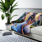Fairy Queen Sherpa Blanket Fantasy Butterfly Wings Cozy Gift for Anime Fans and Dreamers