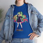 Graffiti Anime Girl T Shirt Neon Streetwear Graphic Tee for Anime Fans and Gamers