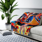 Butterfly Forest Anime Girl Sherpa Blanket Fantasy Cozy Gift for Anime Lovers and Dreamers