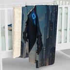 Starla Vale Sherpa Blanket 60x80 Anime Girl Sci-Fi Moonlight Design Soft Fleece Gift for Anime Fans and Gamers | Epic Anime Apparel