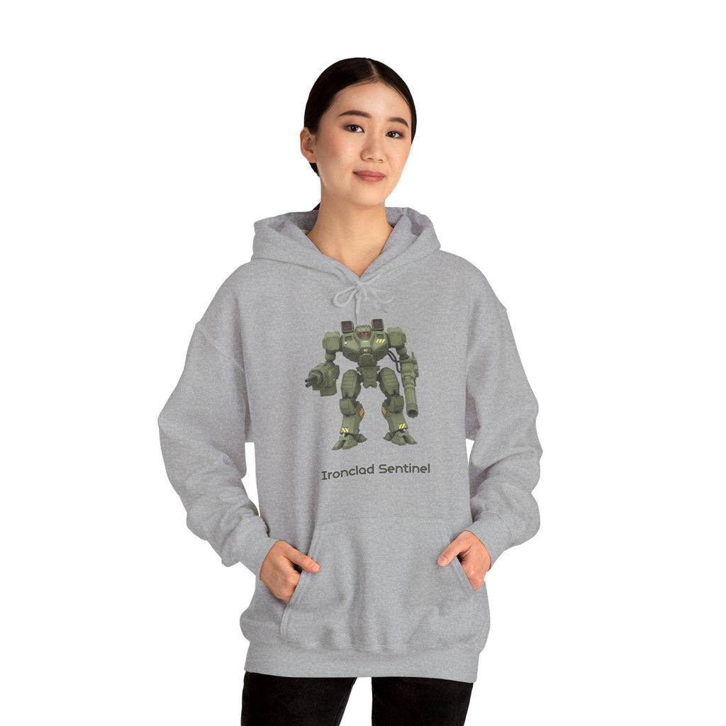 Ironclad Sentinel Mech Hoodie Anime Robot Streetwear Gift for Gamers and Sci-Fi Fans | Epic Anime Apparel