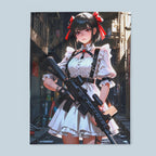 Anime Girl Fleece Blanket Lina Crossveil Gothic Lolita Urban Combat Blanket Gift for Gamers and Otaku