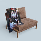 Anime Girl Fleece Blanket Lina Crossveil Gothic Lolita Urban Combat Blanket Gift for Gamers and Otaku