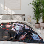 Anime Girl Fleece Blanket Lina Crossveil Gothic Lolita Urban Combat Blanket Gift for Gamers and Otaku