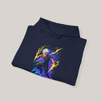Anime Lightning Hero Hoodie Neon Glow Streetwear Electric Power Gift for Anime Lovers and Gamers