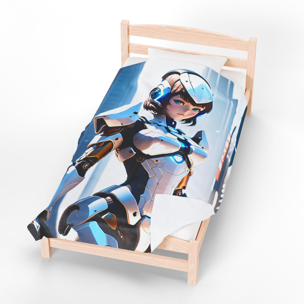 Futuristic Velveteen Plush Blanket - Cozy Cyberpunk Decor, Soft Throw for Gaming Room, Unique Gift for Tech Lovers, Ideal for Winter [...]