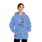 Anime Witch Hoodie Blue Spellbook Magical Girl Sweatshirt Fantasy Sorceress Gift for Anime Fans and Gamers
