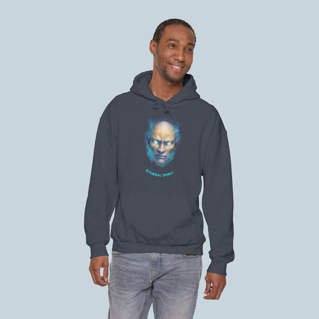 Ethereal Spirit Hoodie Anime Glow Face Pullover Gift for Gamers and Fantasy Fans Streetwear Mystic Aura