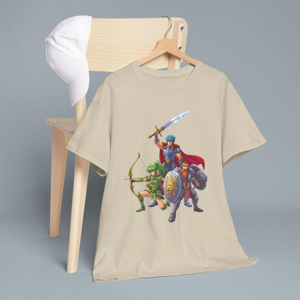 Hero Party RPG T-Shirt Fantasy Anime Game Graphic Retro Pixel Style Gift for Gamers and Dungeon Masters