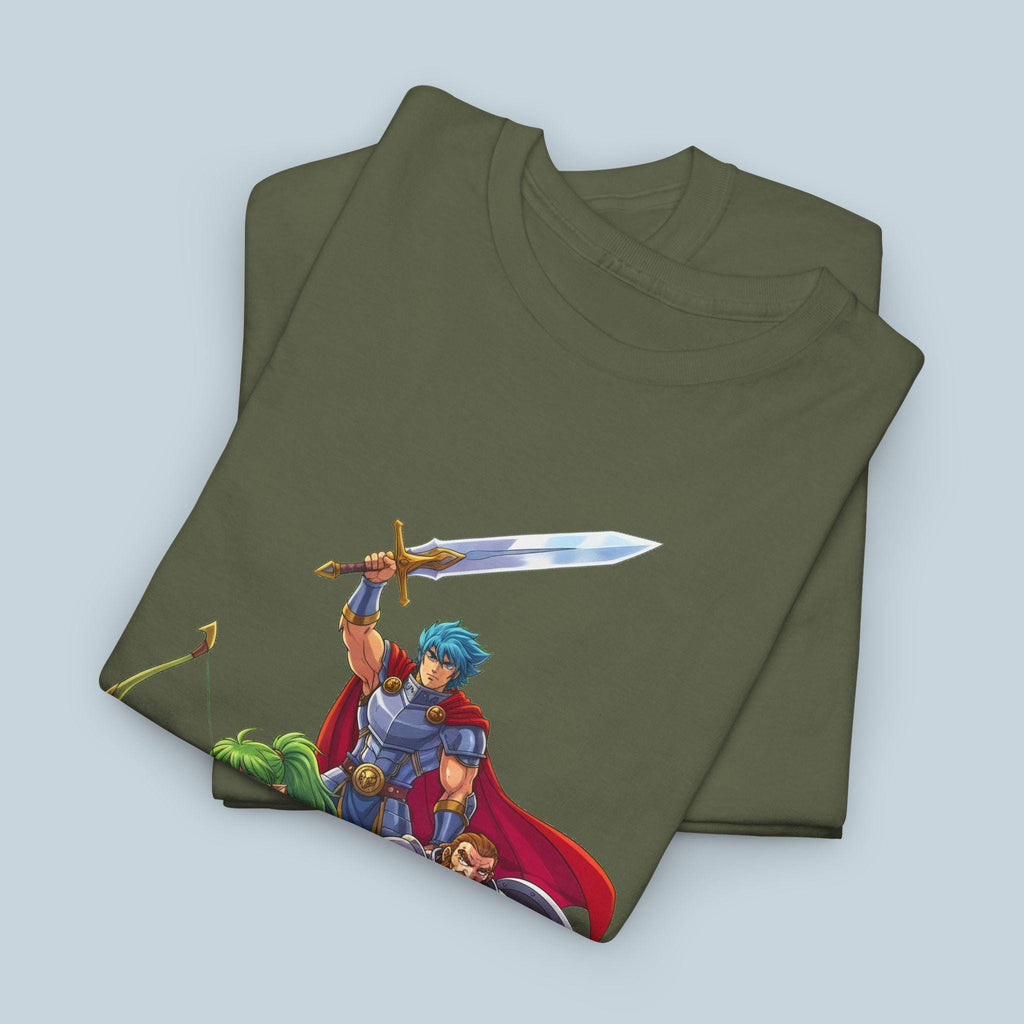 Hero Party RPG T-Shirt Fantasy Anime Game Graphic Retro Pixel Style Gift for Gamers and Dungeon Masters