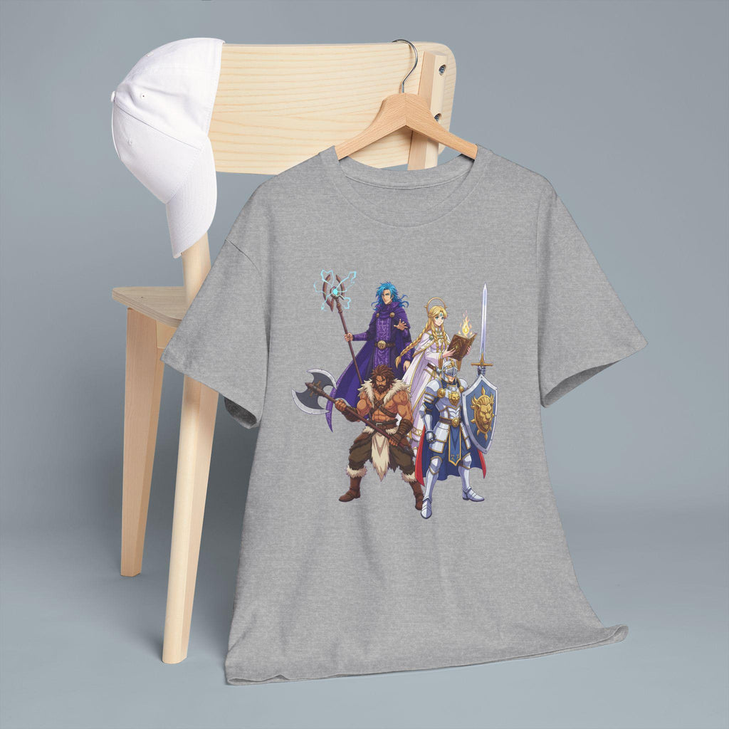 Paladin Cleric Mage Barbarian T-Shirt Fantasy RPG Party Anime Gamer Gift for D&D Fans and Dungeon Masters