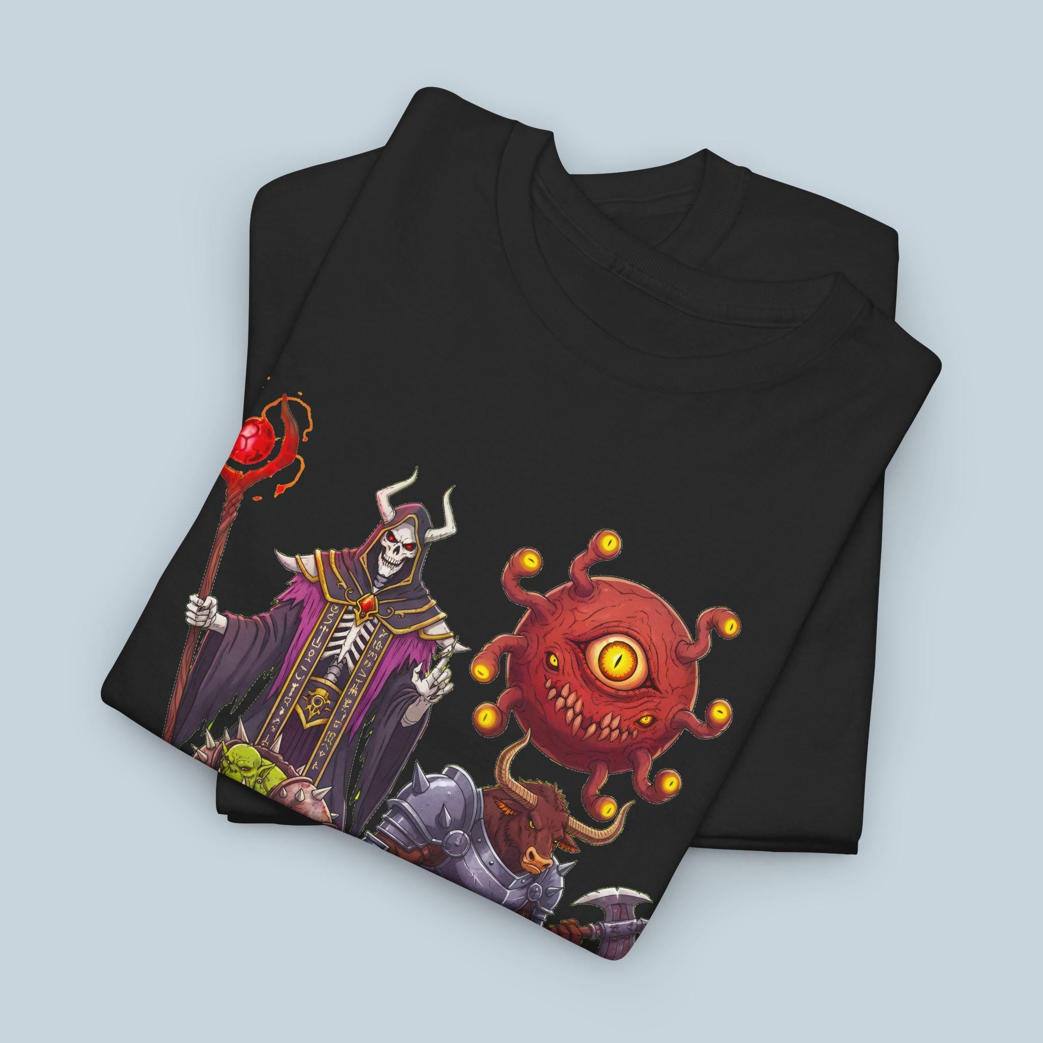 Lich Orc Beholder Minotaur T-Shirt Fantasy RPG Villain Squad Anime Gamer Gift