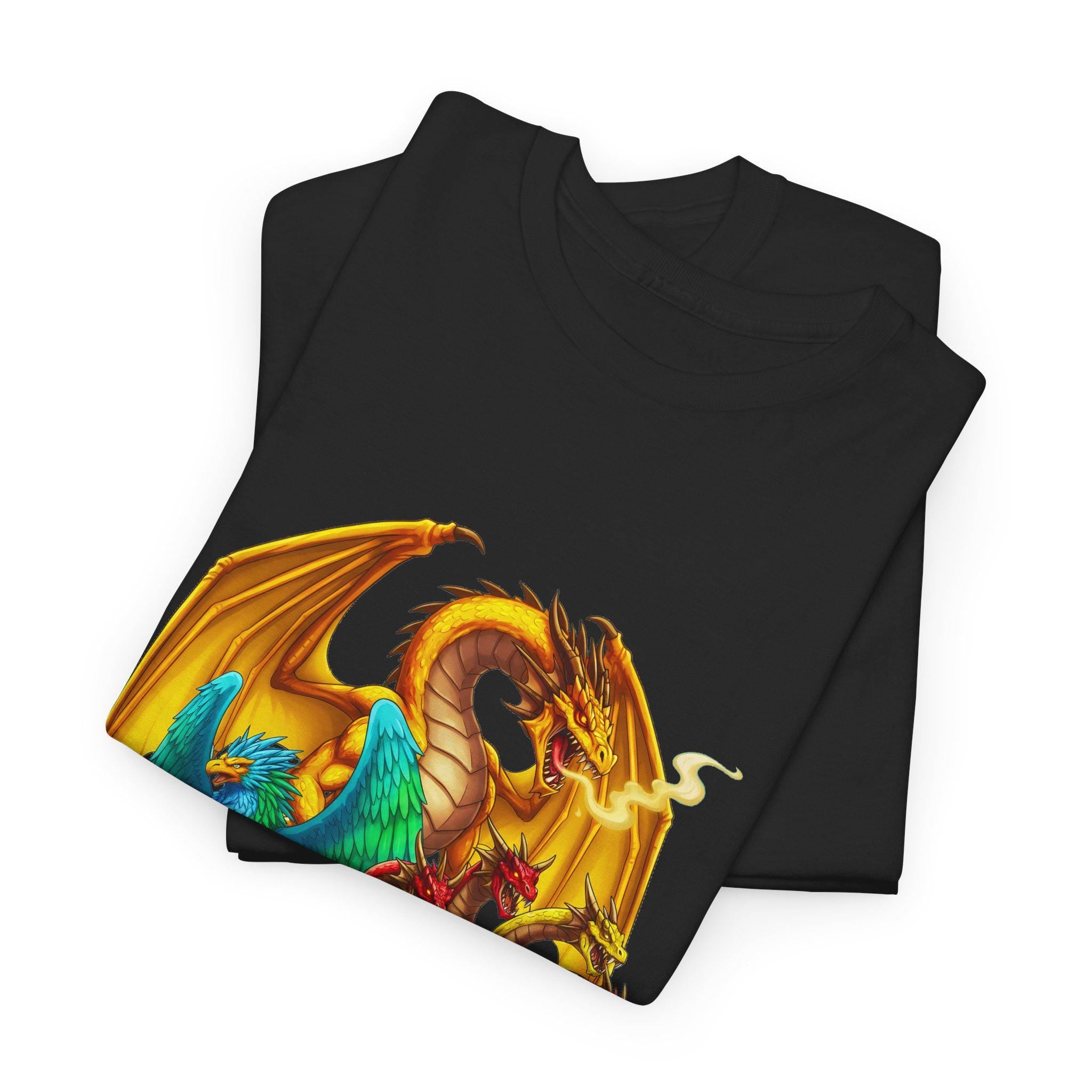 Dragon Hydra Griffin Basilisk T-Shirt Fantasy Monster Battle Shirt for RPG Gamers and Mythical Creature Fans
