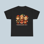Cute Christmas Elf Band T-Shirt, Anime Style Holiday Shirt, Kawaii Caroling Elves Tee, Chibi Xmas Group Design, Christmas Gift for Kids