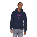 Nyxa Auralight Hoodie Anime Dark Sorceress Sweatshirt Magical Wings Neon Purple Gothic Fantasy Gift for Anime Lovers and Gamers