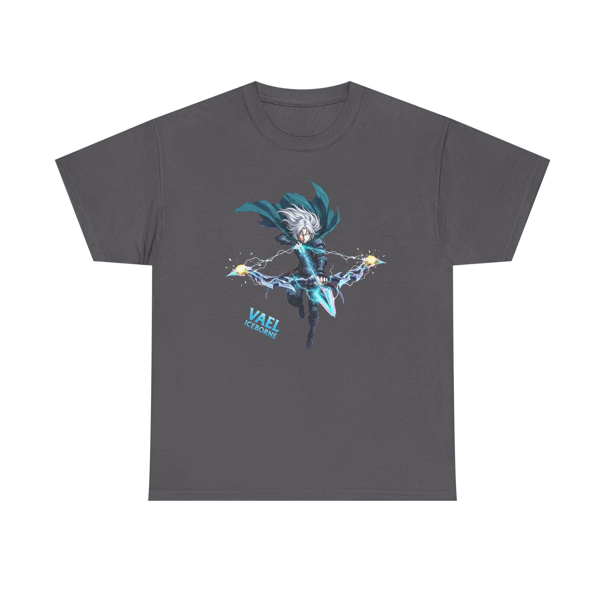 Vael Iceborne Anime T-Shirt, Frost Archer | Fantasy Ice Warrior Apparel | Anime Streetwear | Gift for Gamers Anime Fans | Epic Anime Apparel