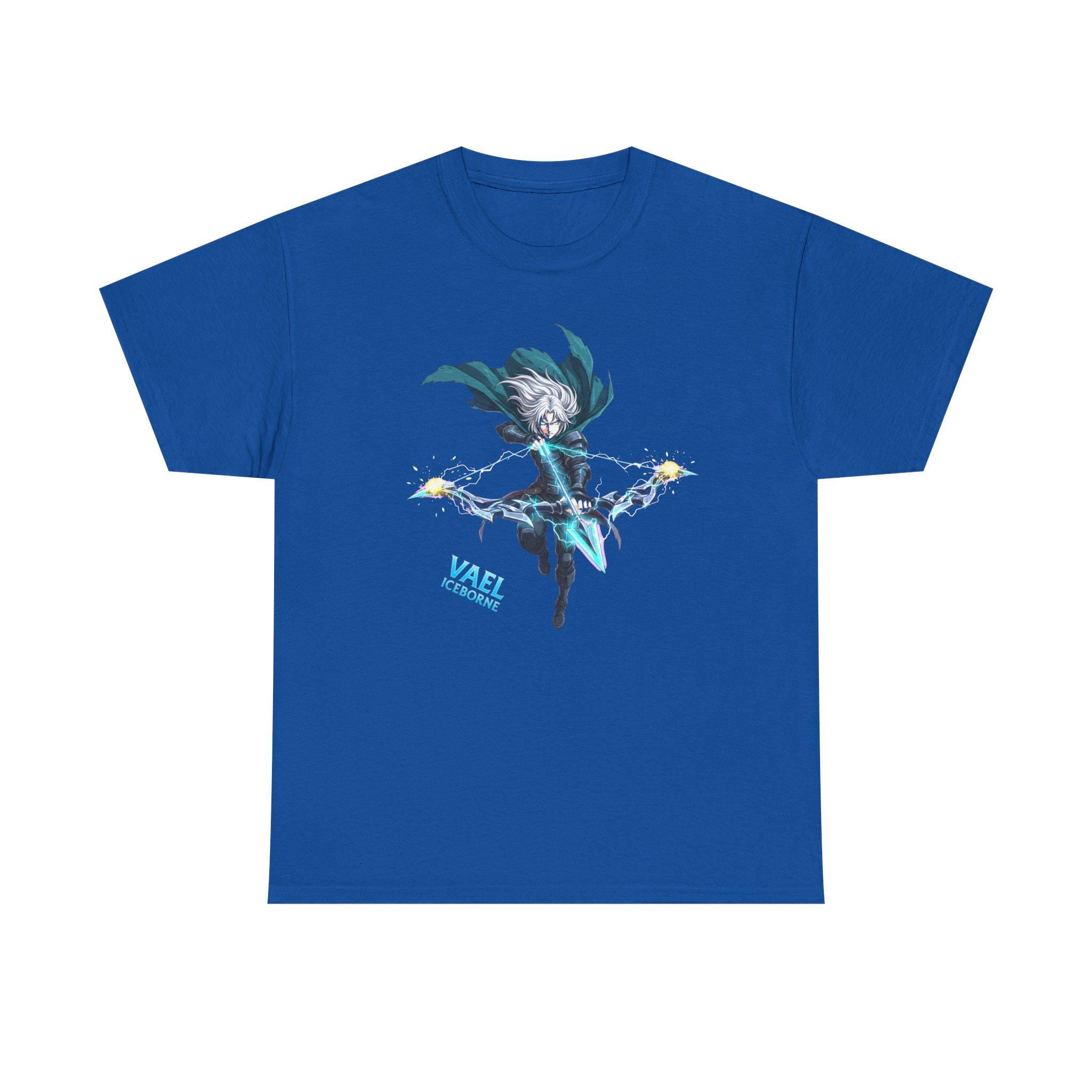 Vael Iceborne Anime T-Shirt, Frost Archer | Fantasy Ice Warrior Apparel | Anime Streetwear | Gift for Gamers Anime Fans | Epic Anime Apparel