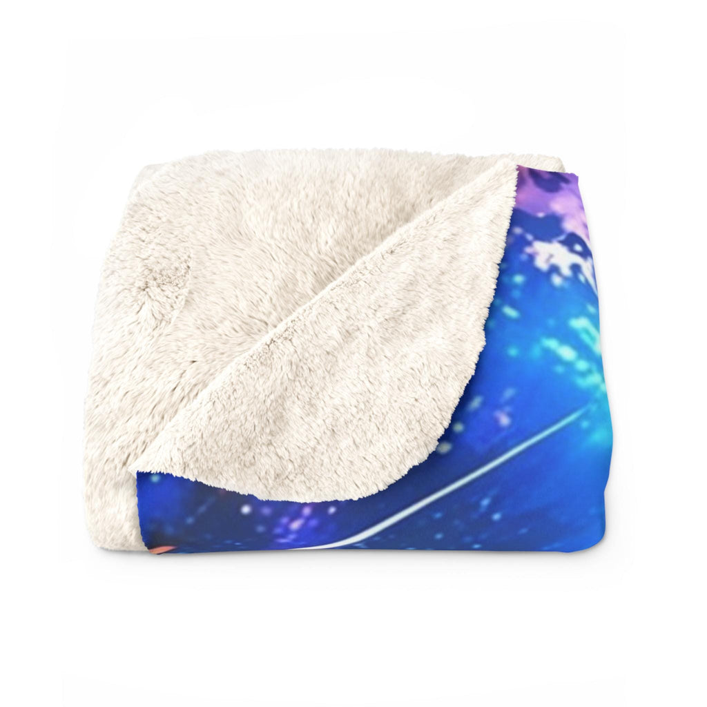 Anime Sherpa Blanket Meteor Sky Girl Cozy Fleece Throw Kawaii Aesthetic Blanket Gift for Anime Lovers and Fans