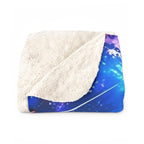 Anime Sherpa Blanket Meteor Sky Girl Cozy Fleece Throw Kawaii Aesthetic Blanket Gift for Anime Lovers and Fans