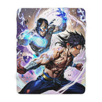 Arc Energy Anime Blanket Hero Duo Sherpa Throw Electric Power Glow Gift for Anime Fans Cool Bedroom Decor
