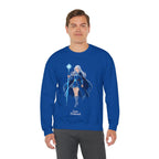 Lyra Frostfeil Ice Sorceress Anime Sweatshirt Royal Blue Magical Girl Frost Mage Gift for Anime Fans Fantasy Streetwear Winter Gamer Apparel