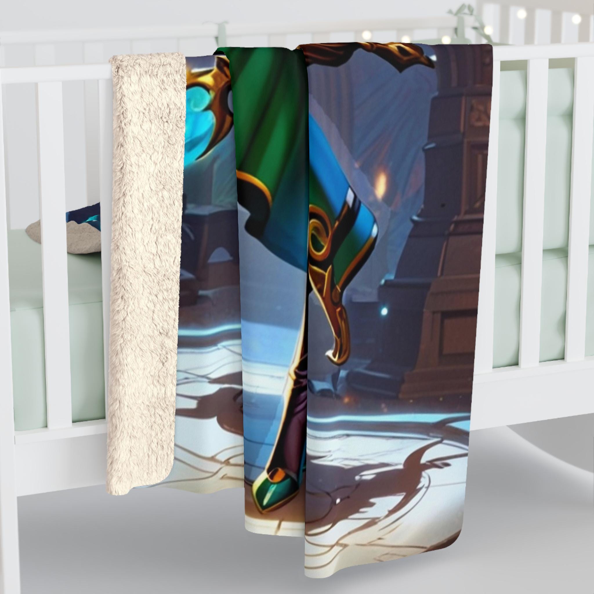 Cozy Witchy Sherpa Fleece Blanket | Soft Throw for Home Decor, Halloween Decor, Gift for Gamers, Magical Blanket, Cozy Living Space