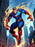 Anime Superhero Sherpa Blanket Fire Glow Hero Comic Style Cozy Gamer Gift for Him Husband Son | Epic Anime Apparel