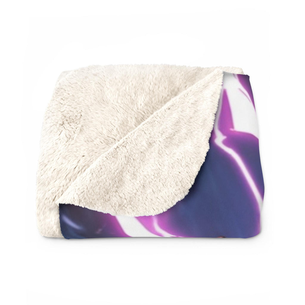 Electric Anime Hero Blanket Purple Lightning Sherpa Throw Gift for Gamers Superhero Anime Fans Boys Room Decor