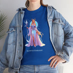 Elowyn Starlight Anime T-Shirt Magical Fantasy Girl Tee Neon Glow Gift for Gamers Anime Fans and Collectors Purple or Black Shirt